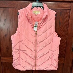 Michael Kors Coral Quilted Vest
